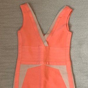 Bebe Coral Bandage Dress